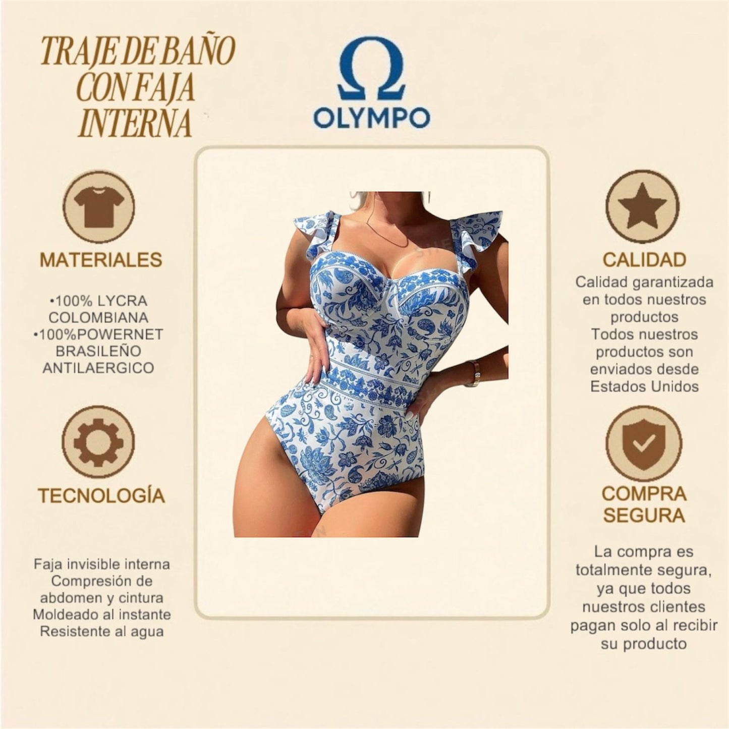 Traje de Baño Con Faja Interna